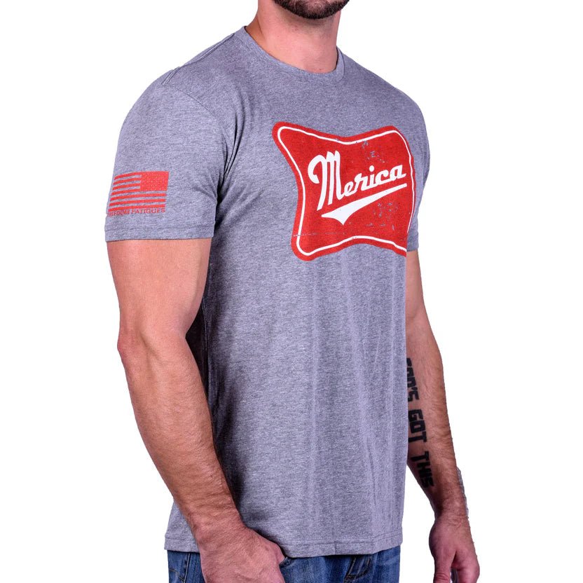 Freedom Fatigues Men's 'Merica Patriotic T-Shirt - Heather Charcoal - Grayman Trading Company