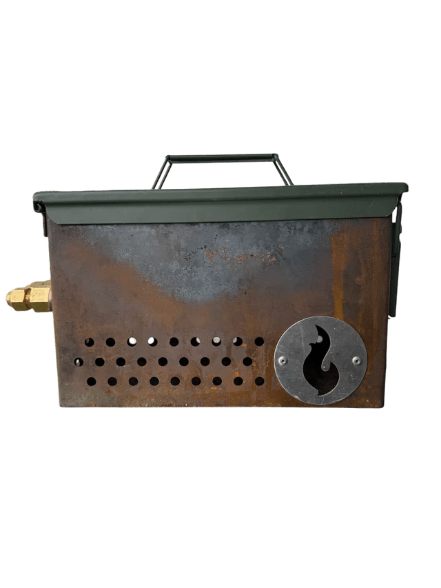 Naked LavaBox Combo: Color - changing fire pit with Over/Under and Bugout Bag - Grayman Trading Company