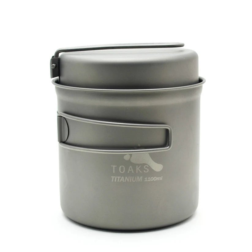 Toaks Titanium 1100ml Pot with Pan - Grayman Trading Company