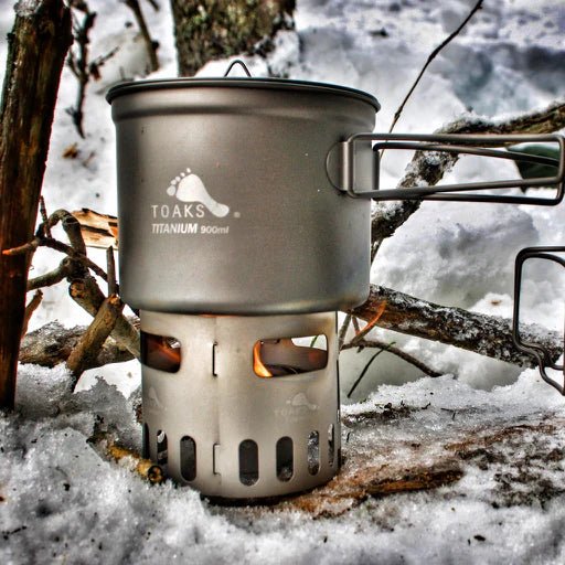 TOAKS Titanium Alcohol Stove and 900ml Pot Cook System - Grayman Trading Company