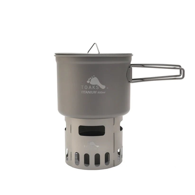 TOAKS Titanium Alcohol Stove and 900ml Pot Cook System - Grayman Trading Company