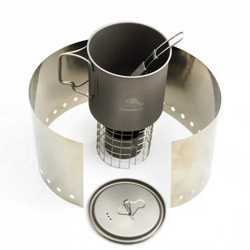 TOAKS Titanium Alcohol Stove Cook System with 650ml Pot - Grayman Trading Company