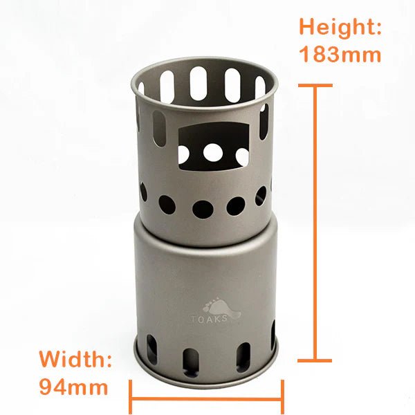 TOAKS Titanium Backpacking Wood Burning Stove (small) - Grayman Trading Company