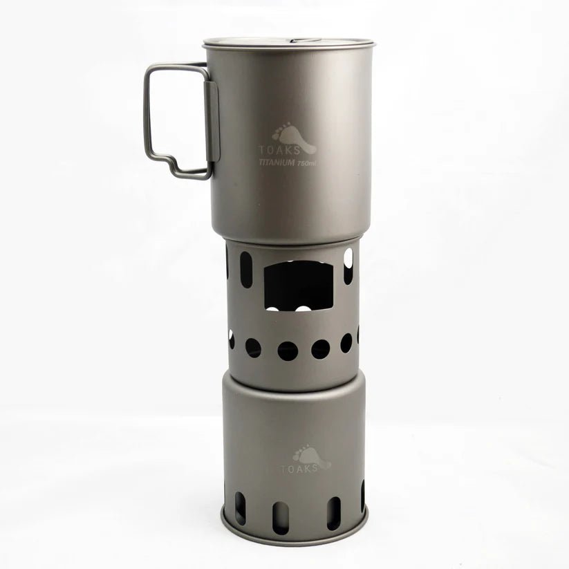 TOAKS Titanium Backpacking Wood Burning Stove (small) - Grayman Trading Company