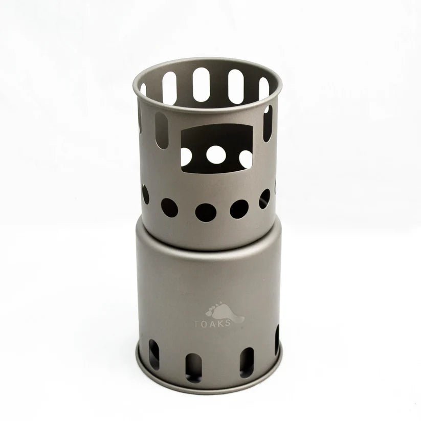 TOAKS Titanium Backpacking Wood Burning Stove (small) - Grayman Trading Company