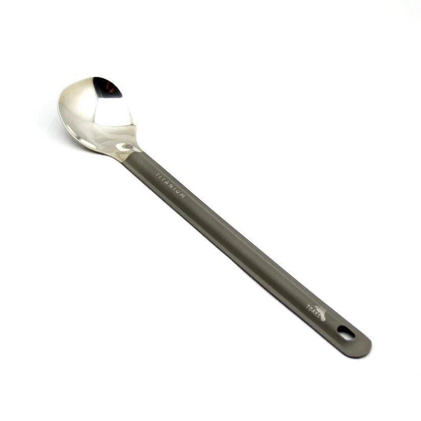 Toaks Titanium Long Handle Spoon with Polished Bowl - Grayman Trading Company