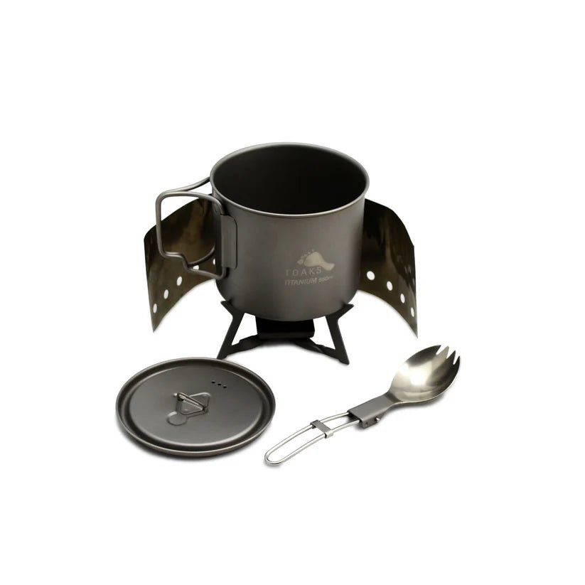 TOAKS Ultralight Titanium Solid Fuel Cook System - Grayman Trading Company