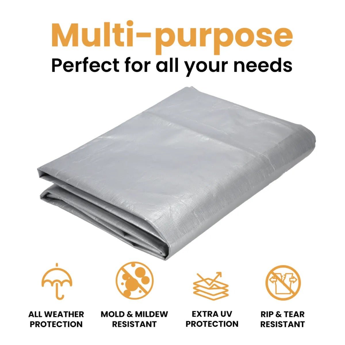 15' x 15' Super Heavy Duty Poly Tarp - Grayman Trading Company