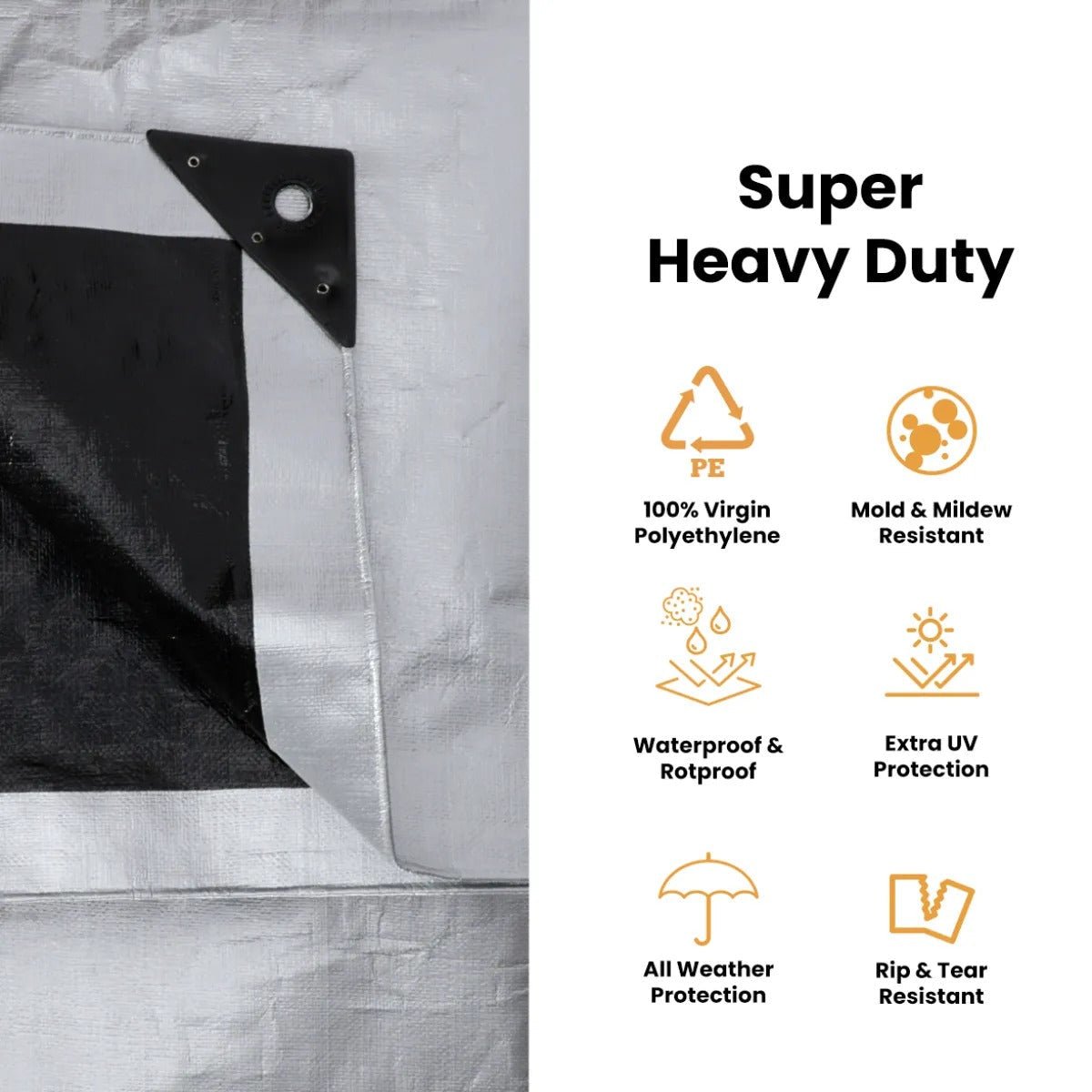 15' x 15' Super Heavy Duty Poly Tarp - Grayman Trading Company
