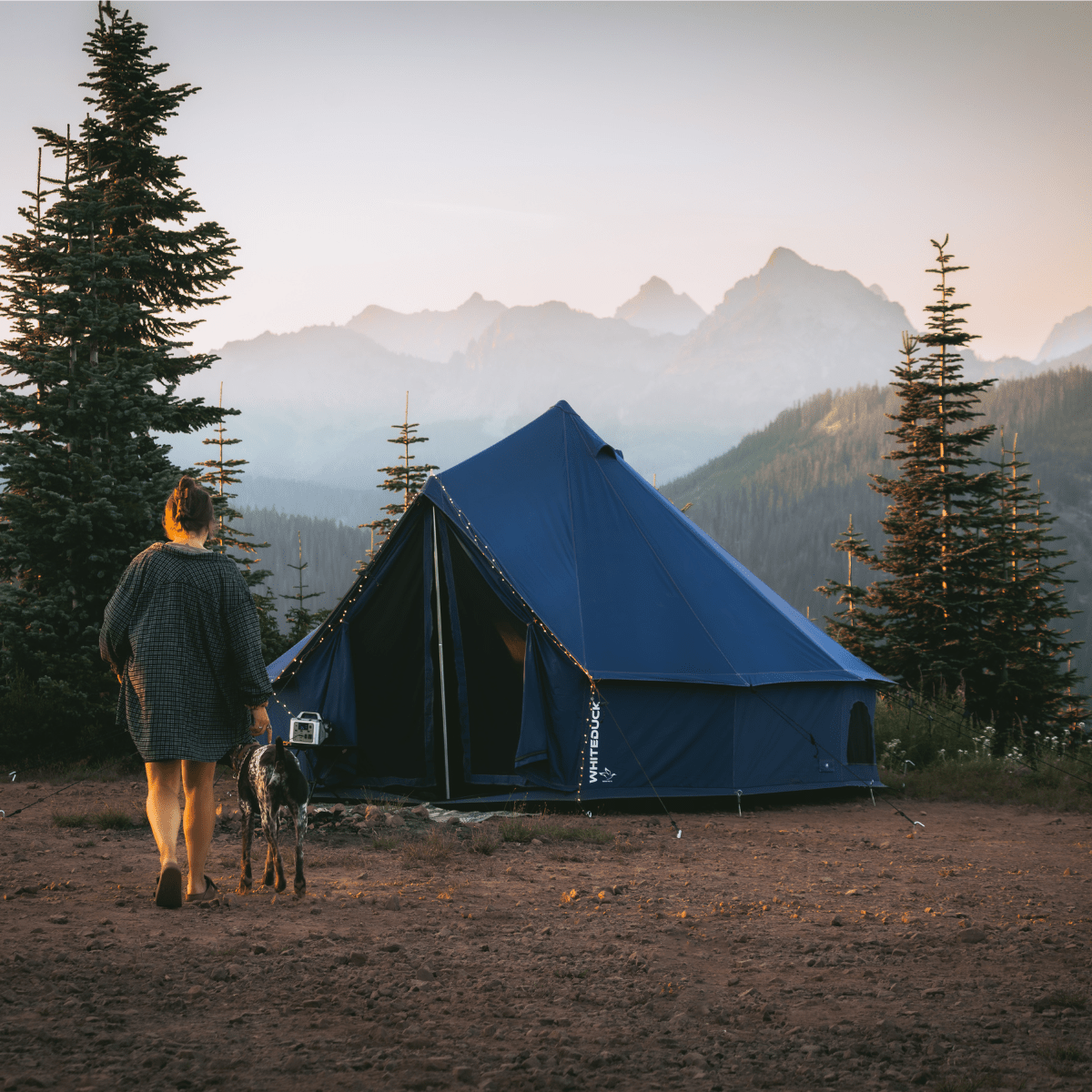 16' Regatta Bell Tent - Sapphire Blue - Grayman Trading Company