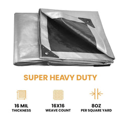 8’ x 10’ Super Heavy Duty Poly Tarp - Grayman Trading Company