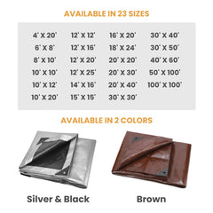 8’ x 10’ Super Heavy Duty Poly Tarp - Grayman Trading Company