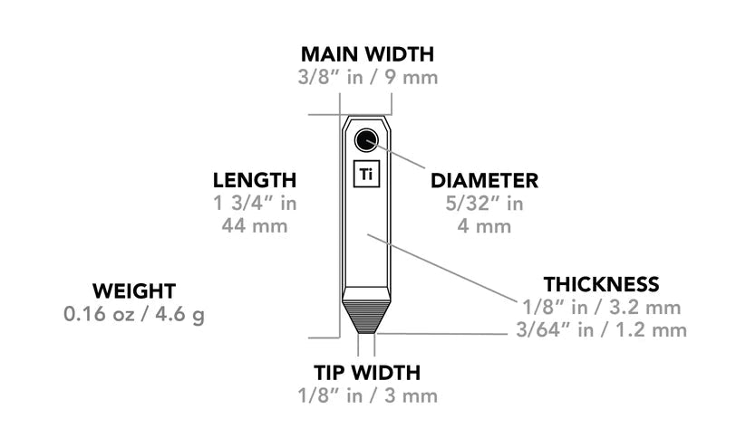 Big Idea Design (INTL) Mini Titanium Pry Bar - Grayman Trading Company