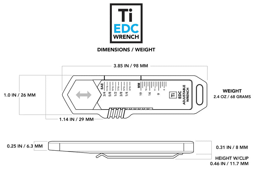 BIG IDEA DESIGN - Ti EDC Wrench - Grayman Trading Company