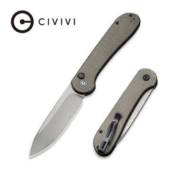 CIVIVI Button Lock Elementum Pocket Knife Micarta Handle - Grayman Trading Company