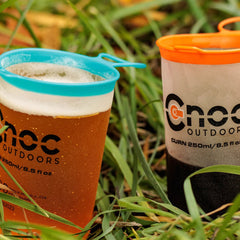 CNOC Curn Collapsible Cups, Pair (Orange and Blue) - Grayman Trading Company
