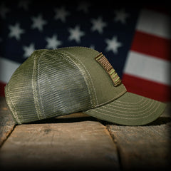 Freedom Fatigues MultiCam Flag Patch OD Green Ball Cap - Grayman Trading Company