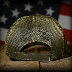 Freedom Fatigues MultiCam Flag Patch OD Green Ball Cap - Grayman Trading Company