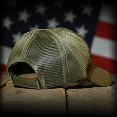 Freedom Fatigues MultiCam Flag Patch OD Green Ball Cap - Grayman Trading Company