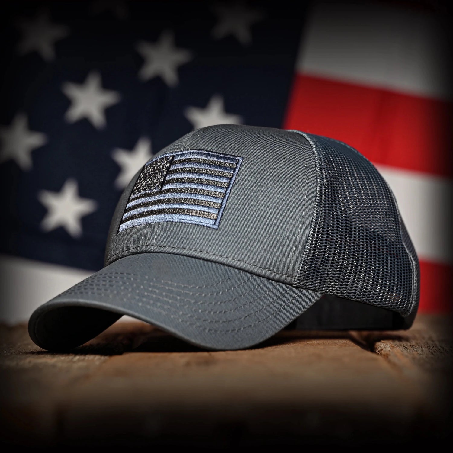 Freedom Fatigues Tonal Blue - Gray American Flag Hat - Grayman Trading Company
