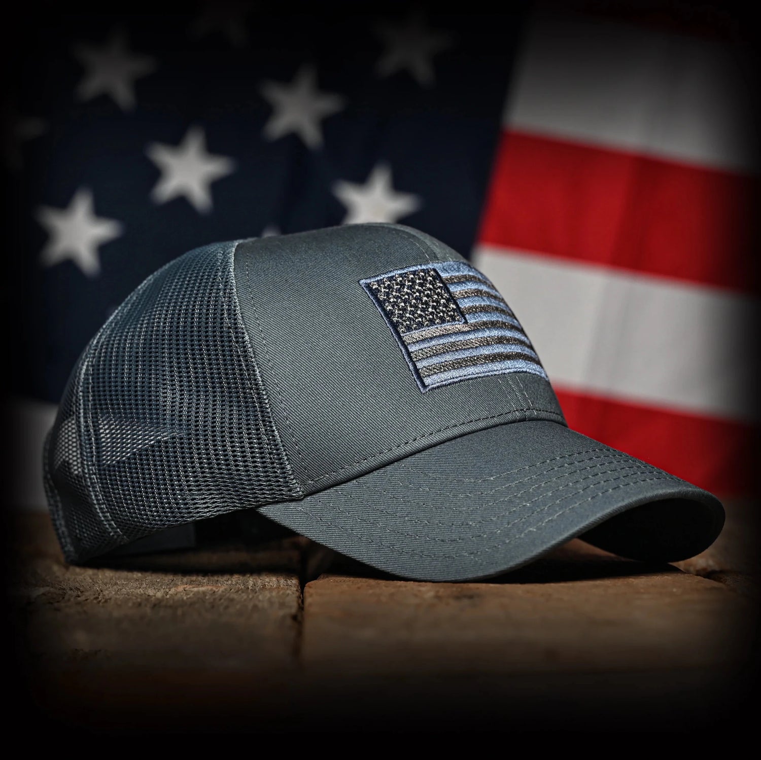 Freedom Fatigues Tonal Blue - Gray American Flag Hat - Grayman Trading Company