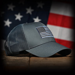 Freedom Fatigues Tonal Blue - Gray American Flag Hat - Grayman Trading Company