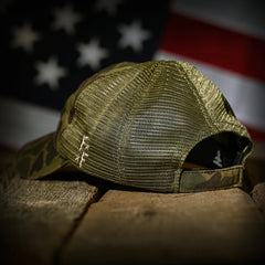 Freedom Fatigues Vintage Frog Skin Camo American Flag Range Hat - Grayman Trading Company