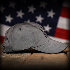 Freedom Fatigues Wolf Grey Full Fabric American Flag Range Hat - Grayman Trading Company
