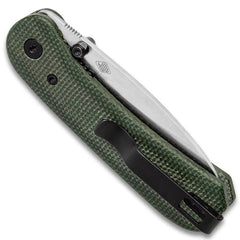 KNAFS Lander 1 Pocket Knife - Contoured Green Micarta - 14C28N - Grayman Trading Company