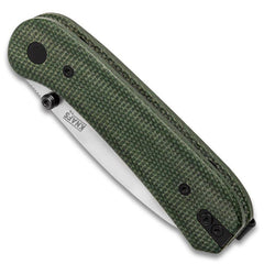 KNAFS Lander 1 Pocket Knife - Contoured Green Micarta - 14C28N - Grayman Trading Company