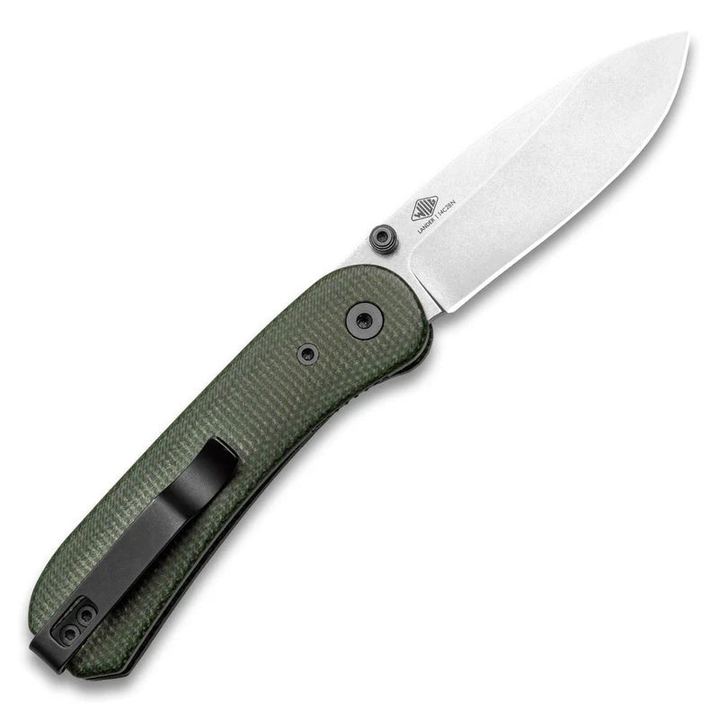 KNAFS Lander 1 Pocket Knife - Contoured Green Micarta - 14C28N - Grayman Trading Company
