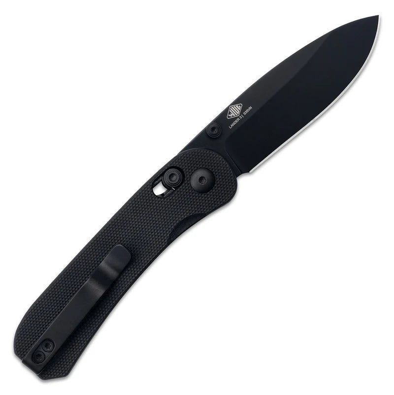KNAFS Lander 3 Pocket Knife - Black G10 - Clutch Lock - Grayman Trading Company