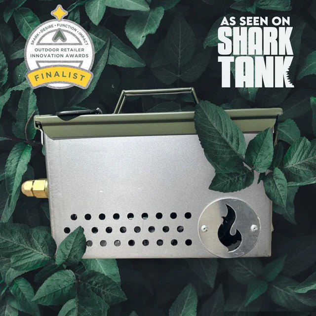 Naked LavaBox Combo: Color - changing fire pit with Over/Under and Bugout Bag - Grayman Trading Company