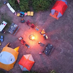 Naked LavaBox Combo: Color - changing fire pit with Over/Under and Bugout Bag - Grayman Trading Company