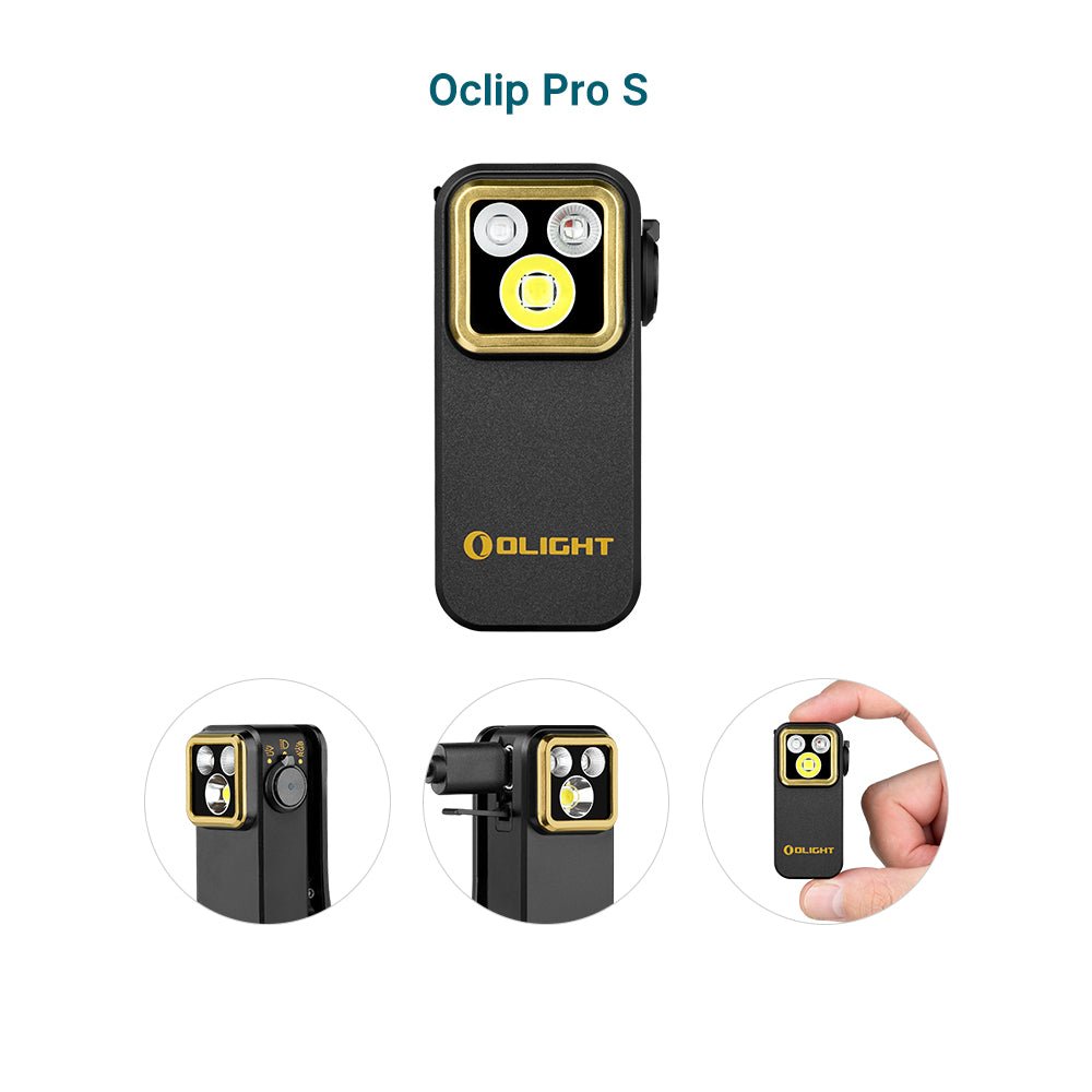 Olight Oclip Pro S - Multifunctional EDC Clip Flashlight - Grayman Trading Company
