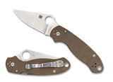 Spyderco Para 3 Canvas Micarta CPM CRU - WEAR - Grayman Trading Company