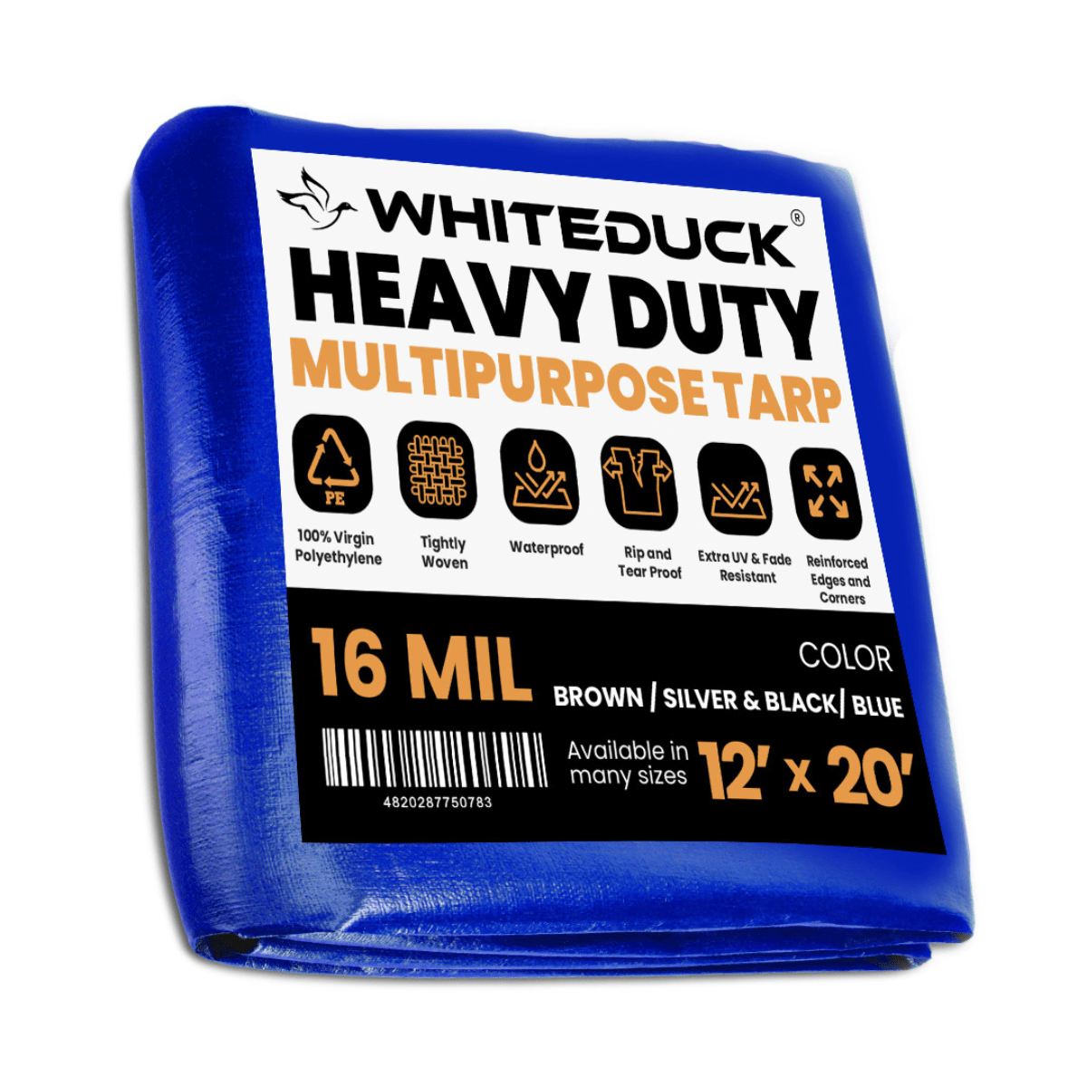 Super Heavy Duty Poly Tarp Cover Thick 16 Mil, 8 oz - Grayman Trading Company