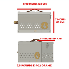 The Hekla: 304 Stainless Steel LavaBox with Dual - Burner - Grayman Trading Company
