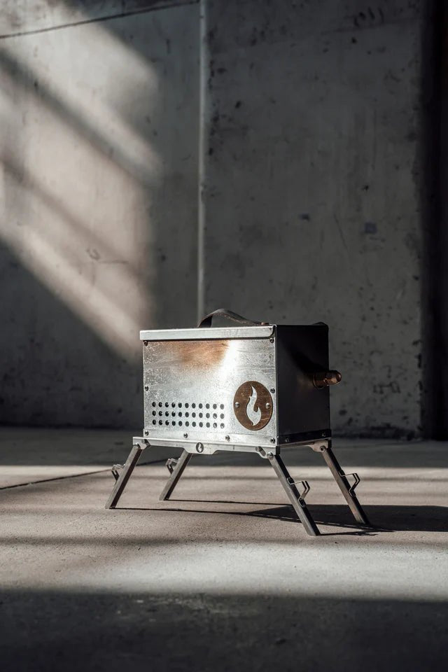 The Hekla: 304 Stainless Steel LavaBox with Dual - Burner - Grayman Trading Company