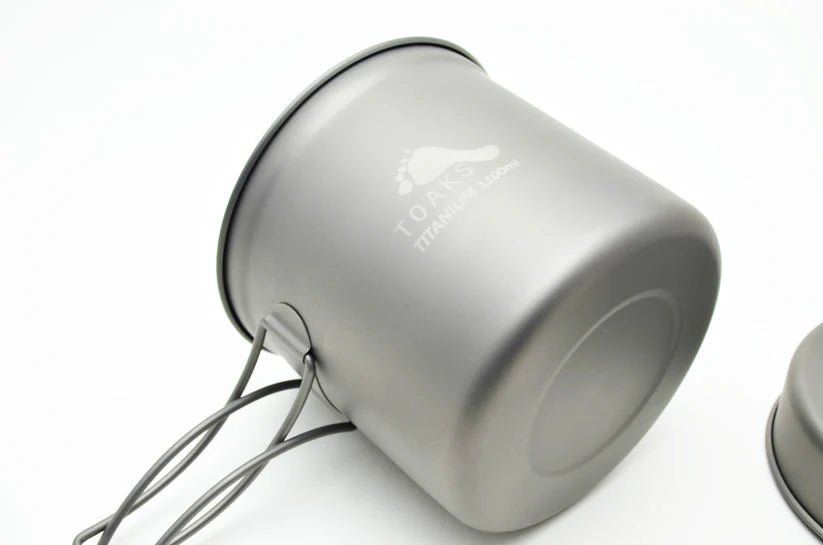 Toaks Titanium 1100ml Pot with Pan - Grayman Trading Company