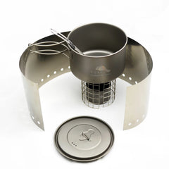 TOAKS Titanium Alcohol Stove Cook System with 700ml Pot - Grayman Trading Company