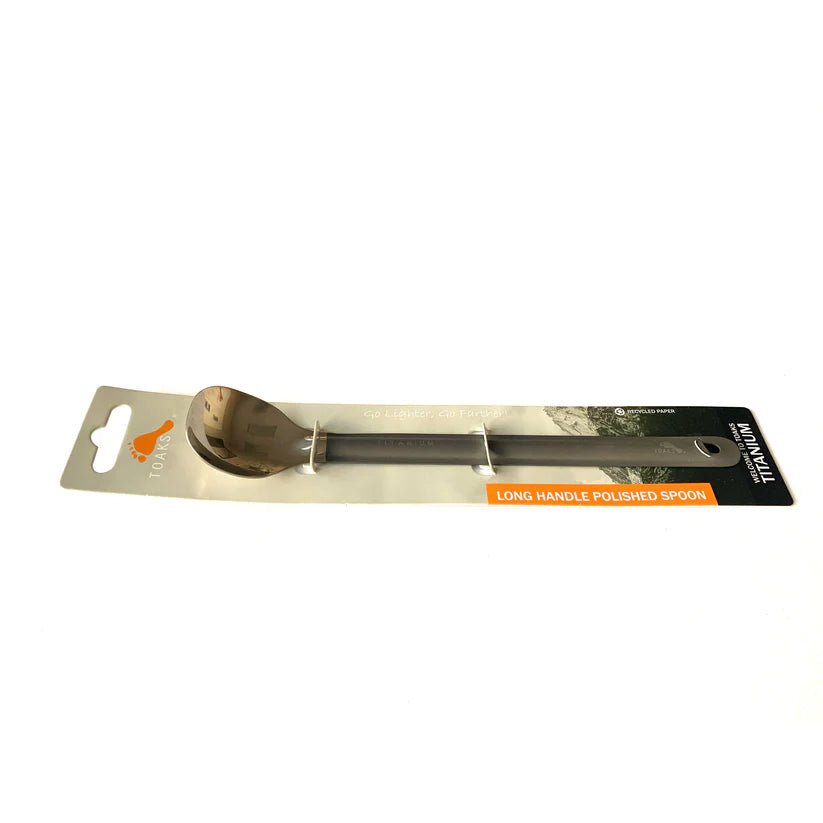 Toaks Titanium Long Handle Spoon with Polished Bowl - Grayman Trading Company