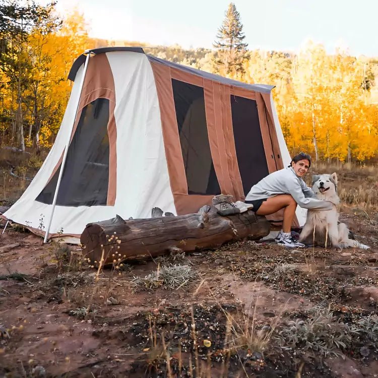 USED - 10'x10' Prota Canvas Tent, Deluxe - Grayman Trading Company