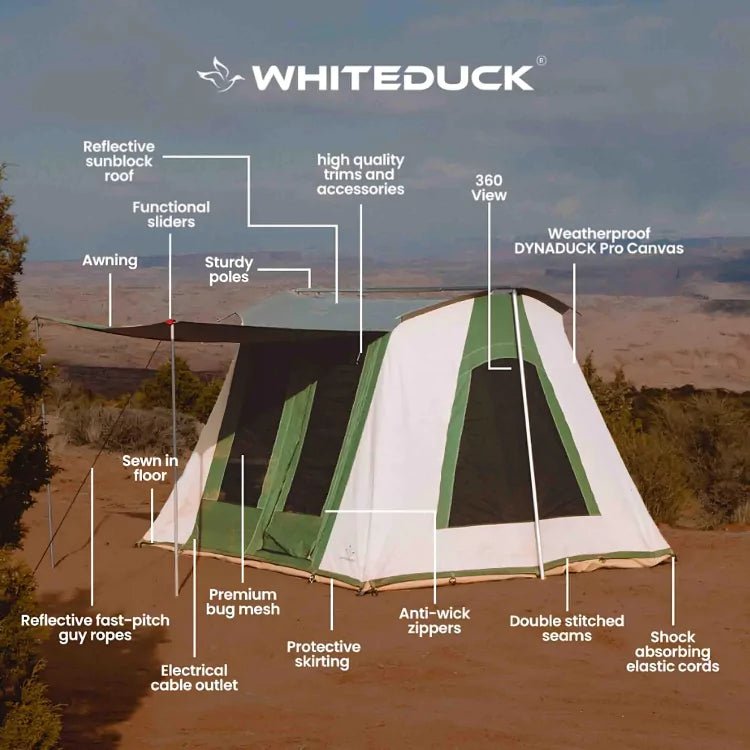 USED - 10'x10' Prota Canvas Tent, Deluxe - Grayman Trading Company