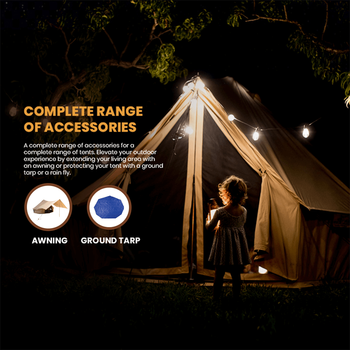 USED - 13' Regatta Bell Tent - Boulder Gray - Grayman Trading Company