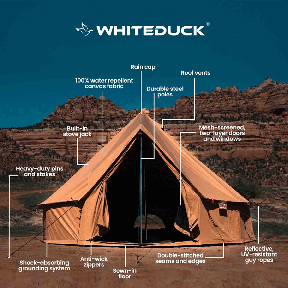 USED - 13' Regatta Bell Tent - Sandstone - Grayman Trading Company