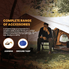 USED - 20' Regatta Bell Tent - Saphhire Blue - Grayman Trading Company