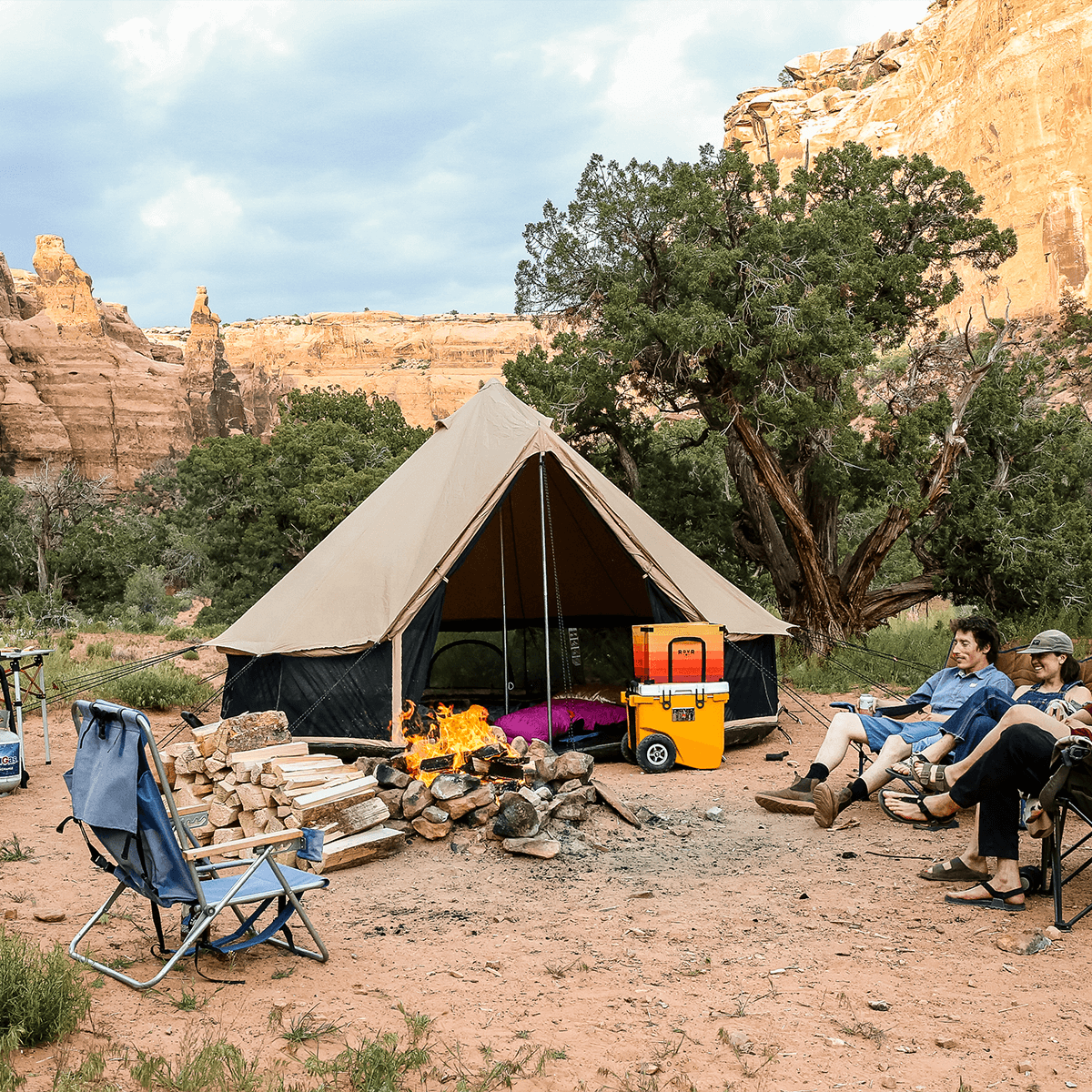 USED - Regatta Double Wall Tent - Sandstone Beige - Grayman Trading Company